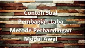 Contoh Soal Pembagian Laba Metode Perbandingan Modal Awal