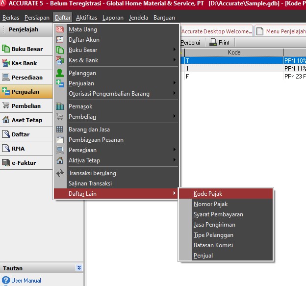 Cara Membuat Kode Pajak di Accurate Online dan Desktop 5